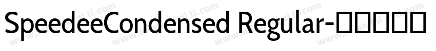 SpeedeeCondensed Regular字体转换
